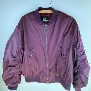 Zara Women's Plum Bomber Jacket